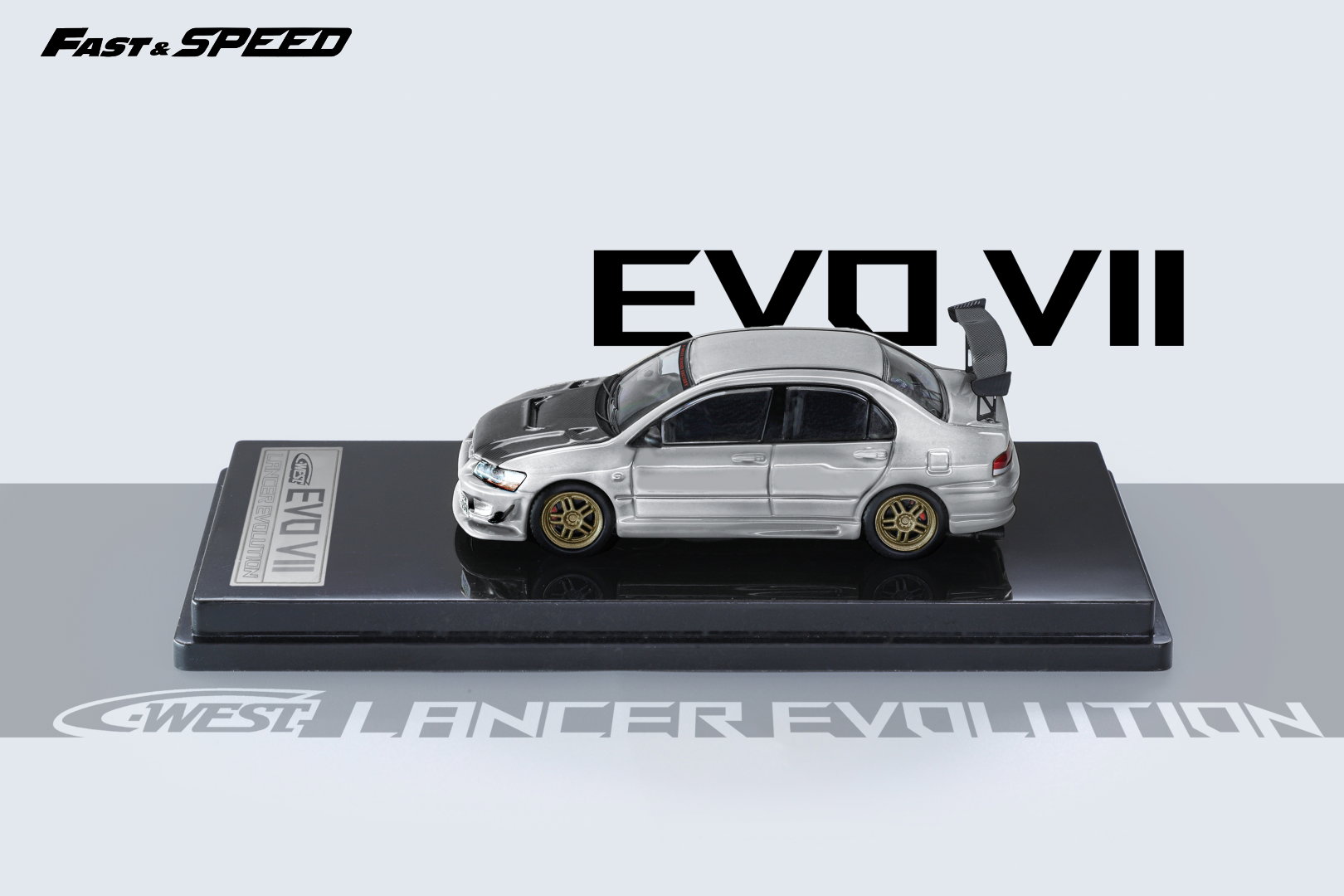 FAST SPEED MODEL 1/64 MITSUBISHI EVO 7 CARBON HOOD - C WEST_8