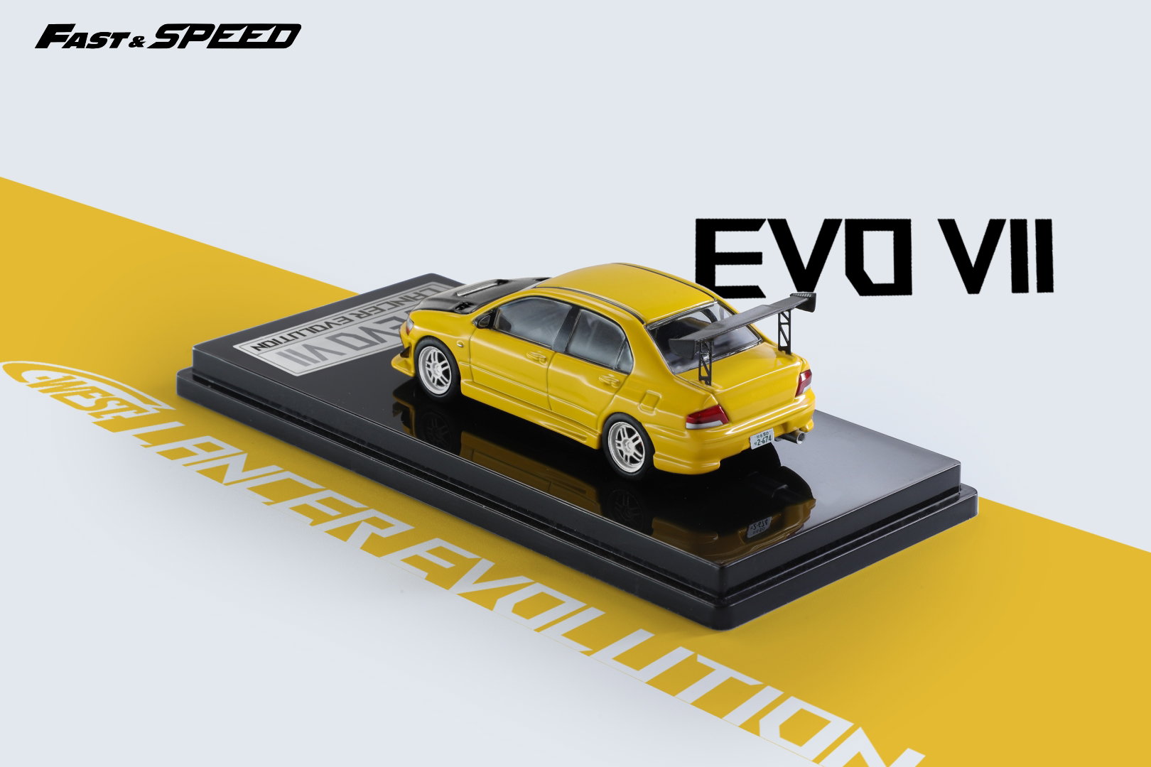 FAST SPEED MODEL 1/64 MITSUBISHI EVO 7 CARBON HOOD - C WEST_1