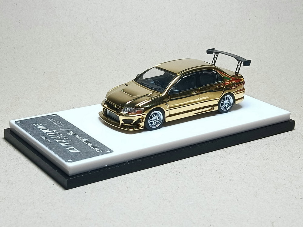 MODELCOLLECT 1/64 MITSUBISHI EVO 7 - GOLD CHROME_5