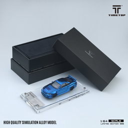 TIME TOP MODEL 1/64 NISSAN SKYLINE GT-R (R34) - BLUE CARBON