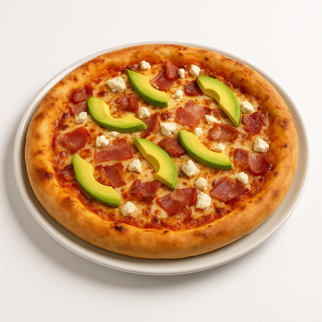 BACON AVO & FETA PIZZA