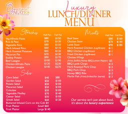 LUXURY LUNCH & DINNER MENU