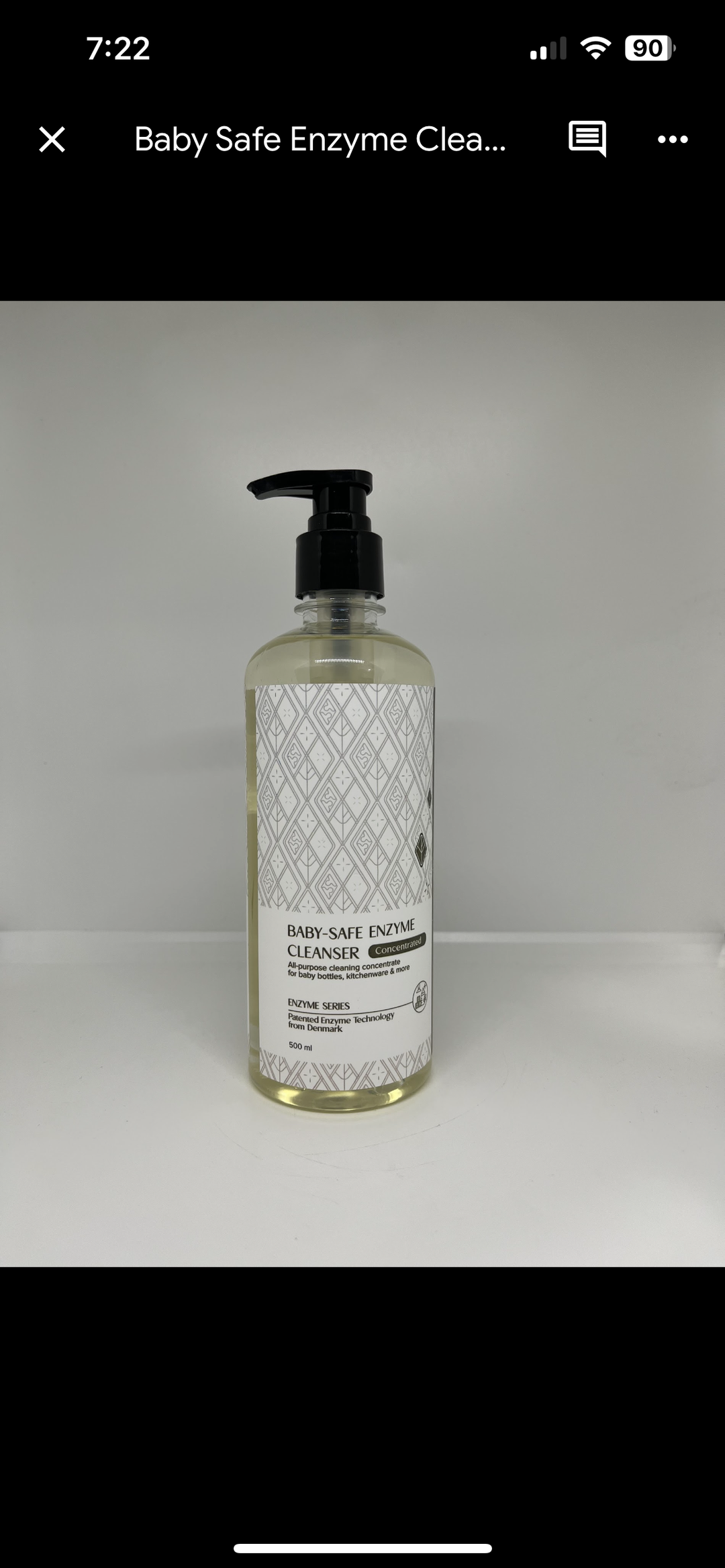 Baby-safe enzyme cleanser 