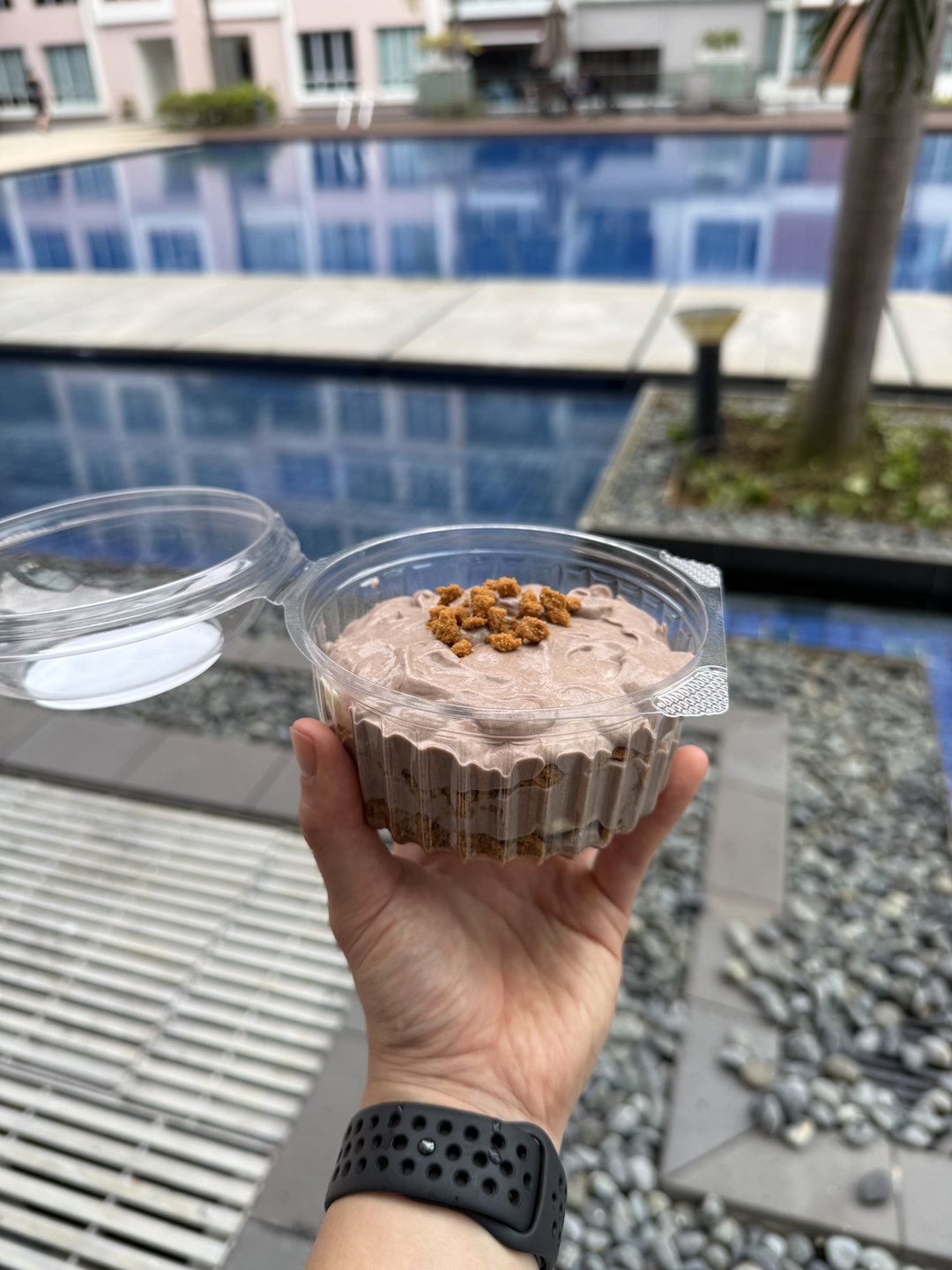 Chocolate Biscoff Banana Protein Pudding