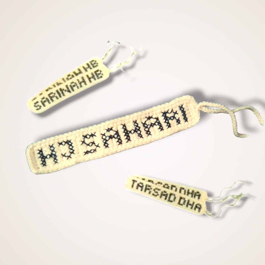 [PREORDER] Cross-Stitched Crocheted Name Tag