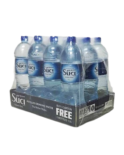 SUCI Brand Premium Distilled Drinking Water 1.5L x 12 (X1)