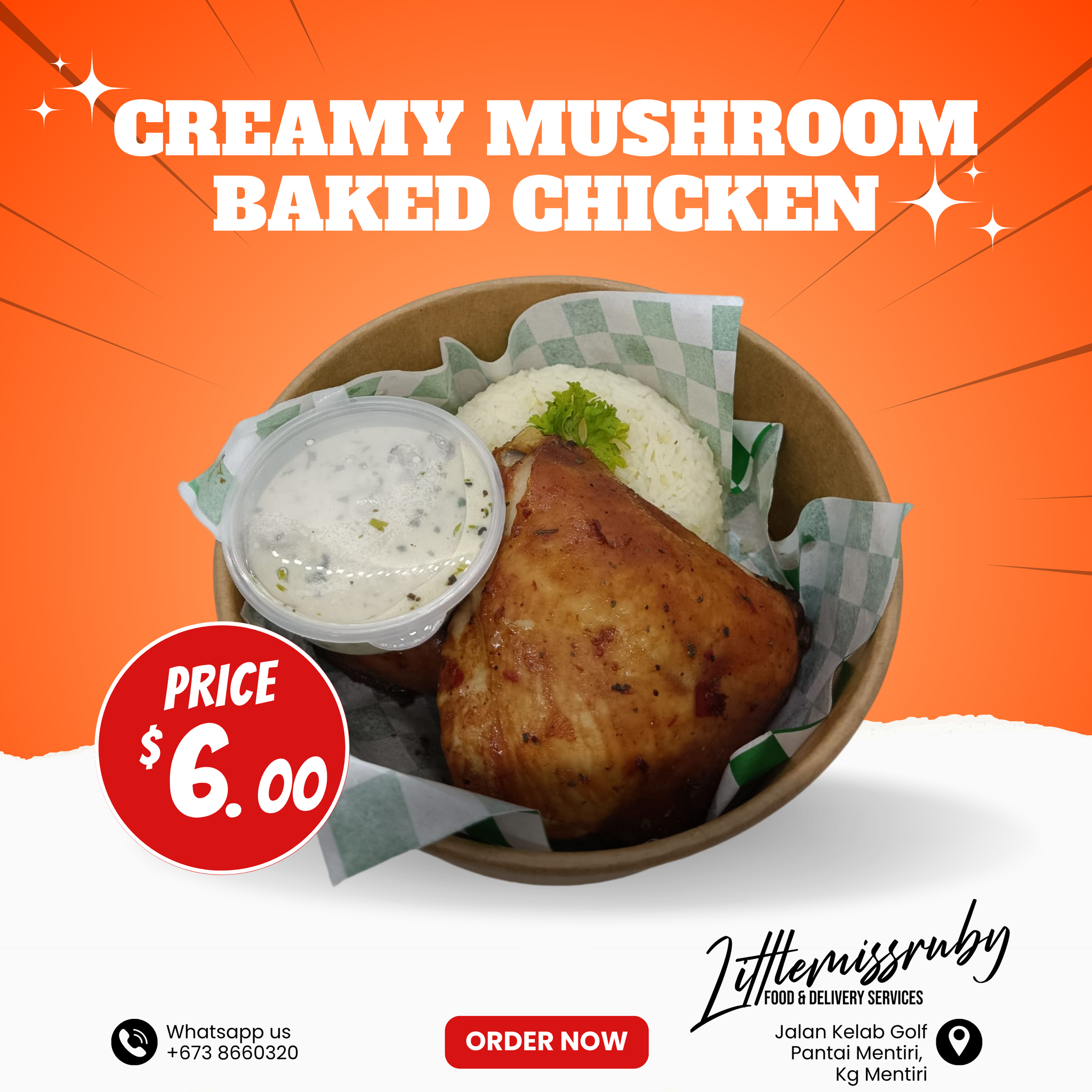 Creamy mushroom baked chicken_0