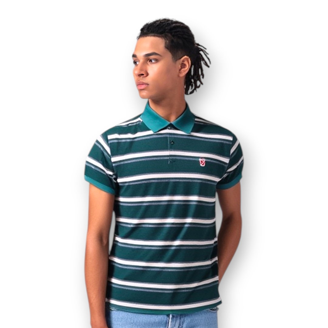 Green lining Polo neck design for Men