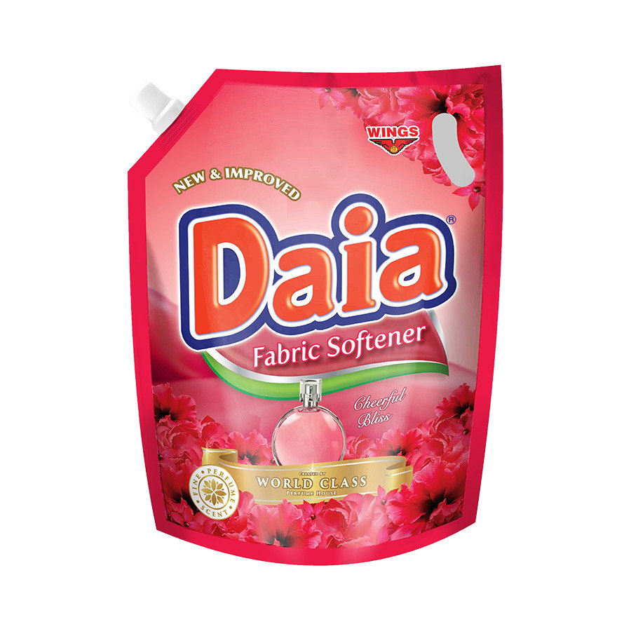 Daia Fabric Softerner - Cheerful Bliss Refill 6 x 1600ML (1 Carton)