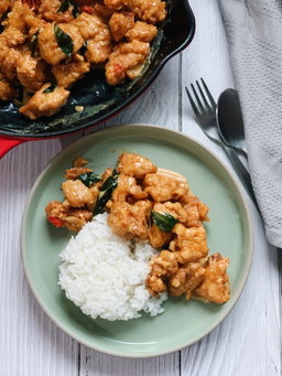 Salted Egg Yolk Chicken (Rice)