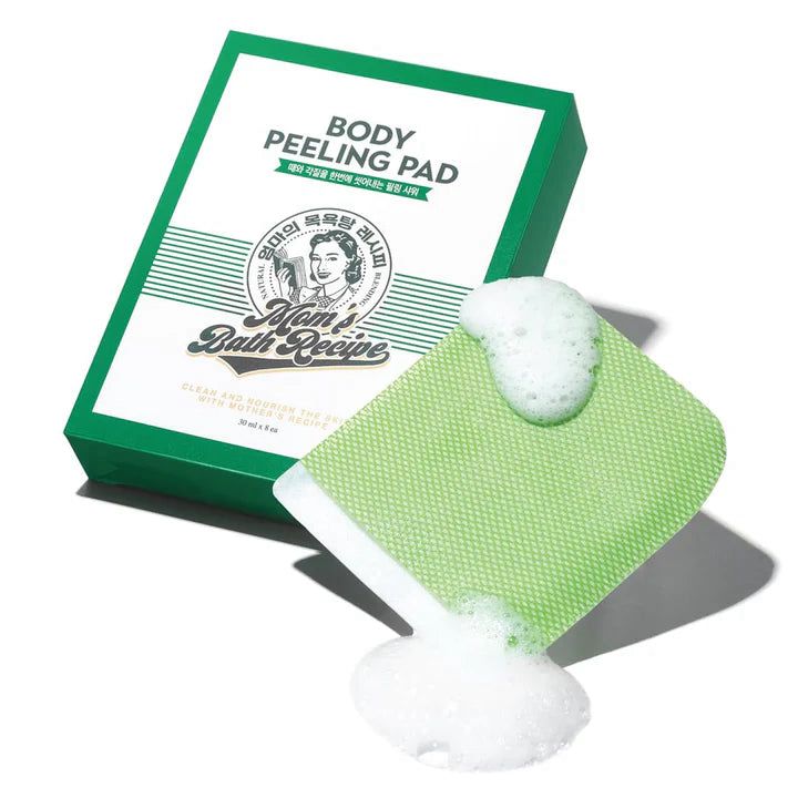MOM'S BATH RECIPE BODY Green PEELING PAD - 25MLX8PADS | مامز باث ريسيبي ليفة تقشير للجسم - 25 مل . 8 قطع_0