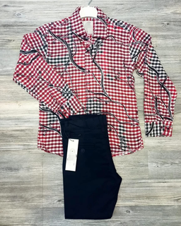 Boys Smart Long-sleeve and Pants Outfit