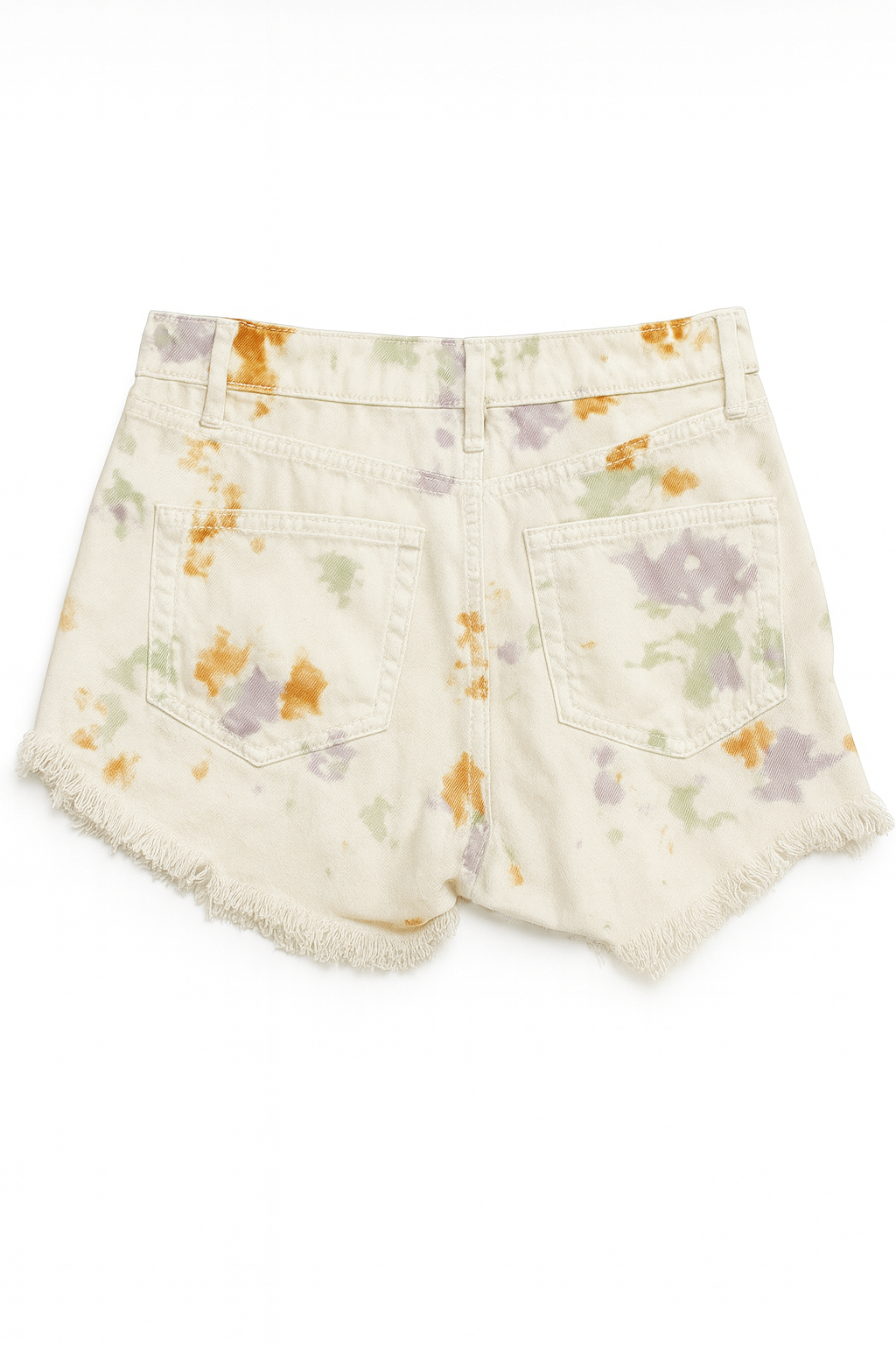 Shorts denim tie-dye con botones frontales - Size S_1