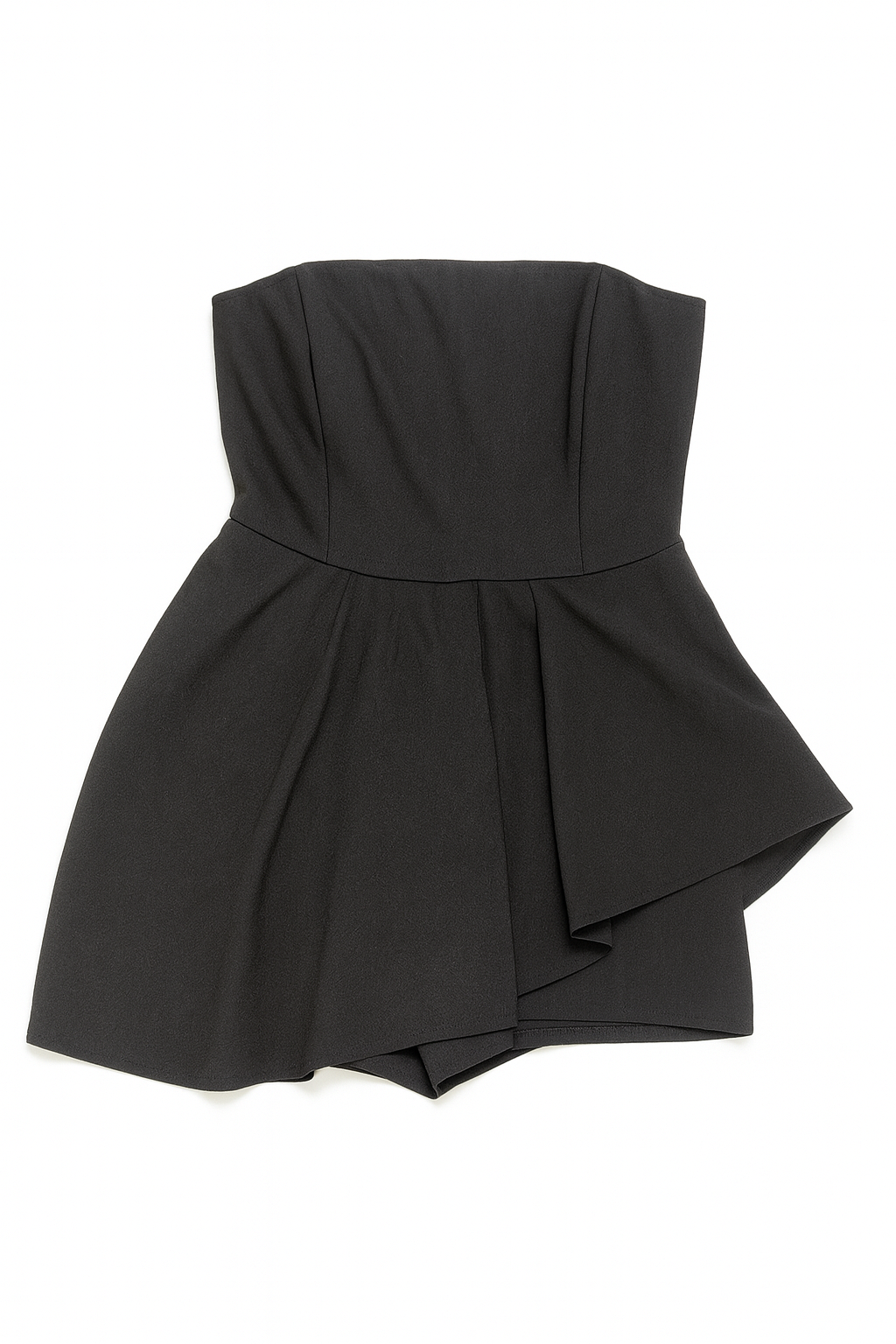 Enterizo strapless negro con falda superpuesta - Size S_0