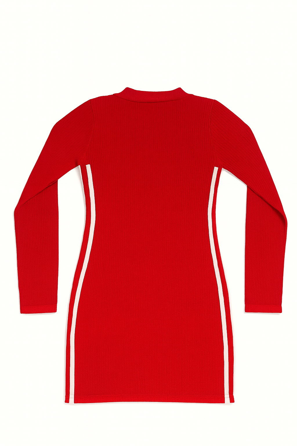 Vestido deportivo rojo de manga larga con cierre frontal - OneSize_2