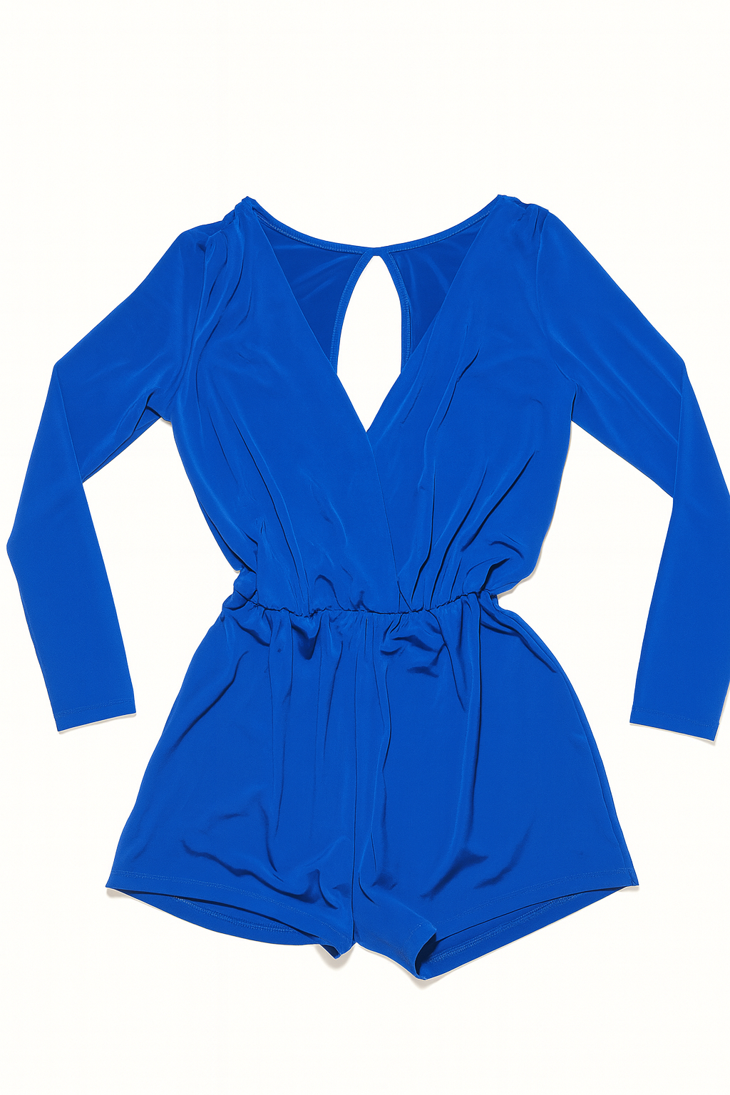 Enterizo corto azul eléctrico con escote cruzado en la espalda - Size M_1
