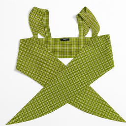 Top corto verde a cuadros con lazo frontal - Size L
