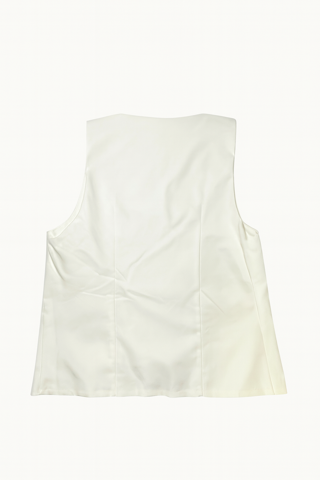 Chaleco beige sin mangas con lazos frontales - Size S_1
