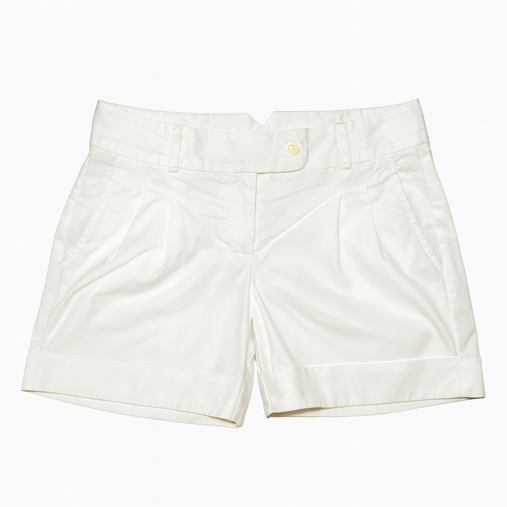 Shorts blancos de tiro medio con bolsillos laterales - Size 4/S_0