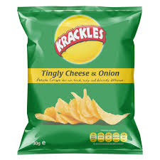 Krackles tingly cheese & onion 30g