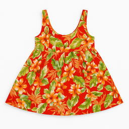 Blusa roja con estampado floral tropical - Size M