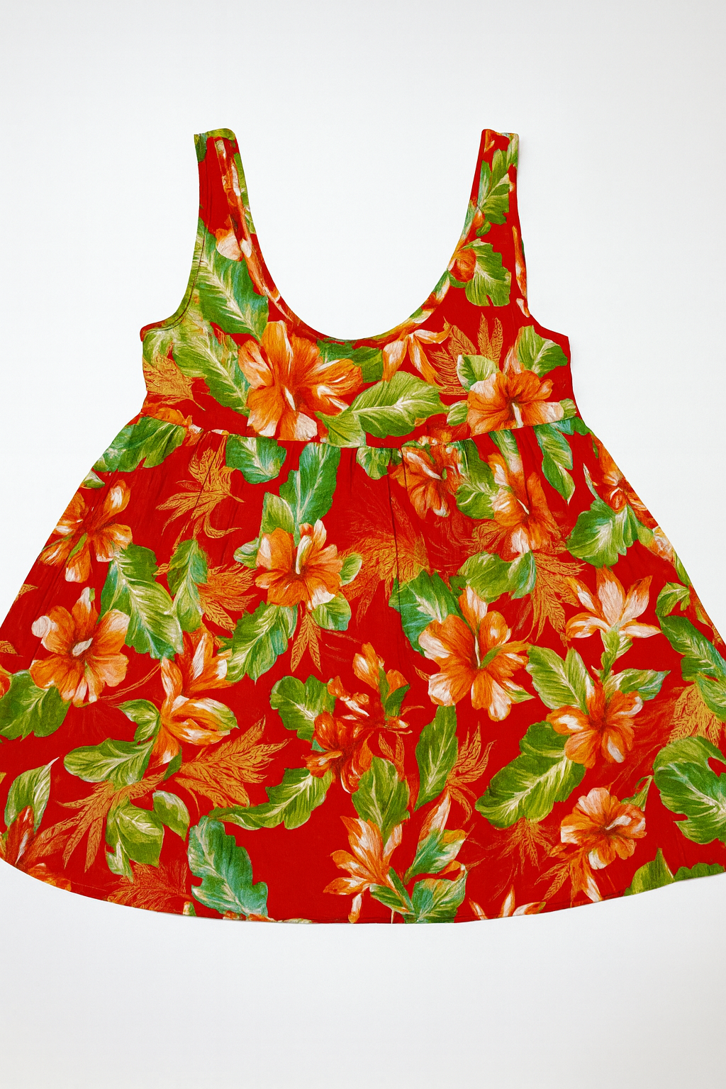 Blusa roja con estampado floral tropical - Size M_1