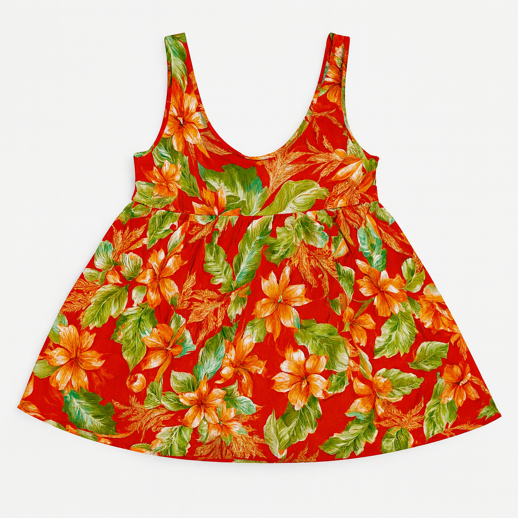Blusa roja con estampado floral tropical - Size M_2