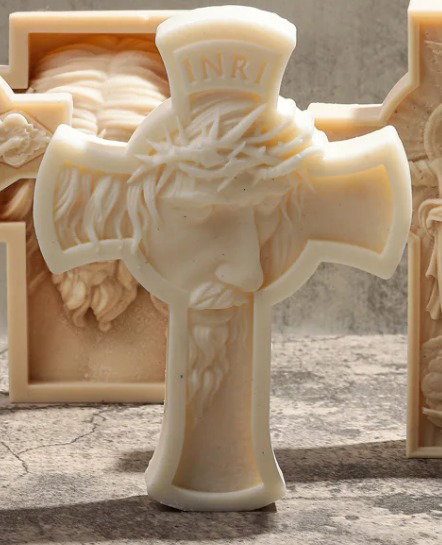 Molde cruz con rostro de Jesús L_0