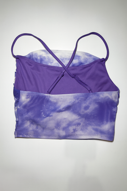 Top corto tie-dye lila con tirantes finos - Size M
