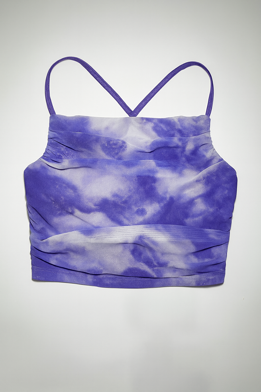 Top corto tie-dye lila con tirantes finos - Size M_0