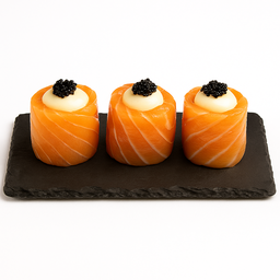 SALMON ROSES (3 PIECES)