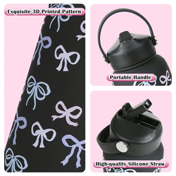 1000ML 3D FLORAL THUMBLER THERMOS BOTTLE