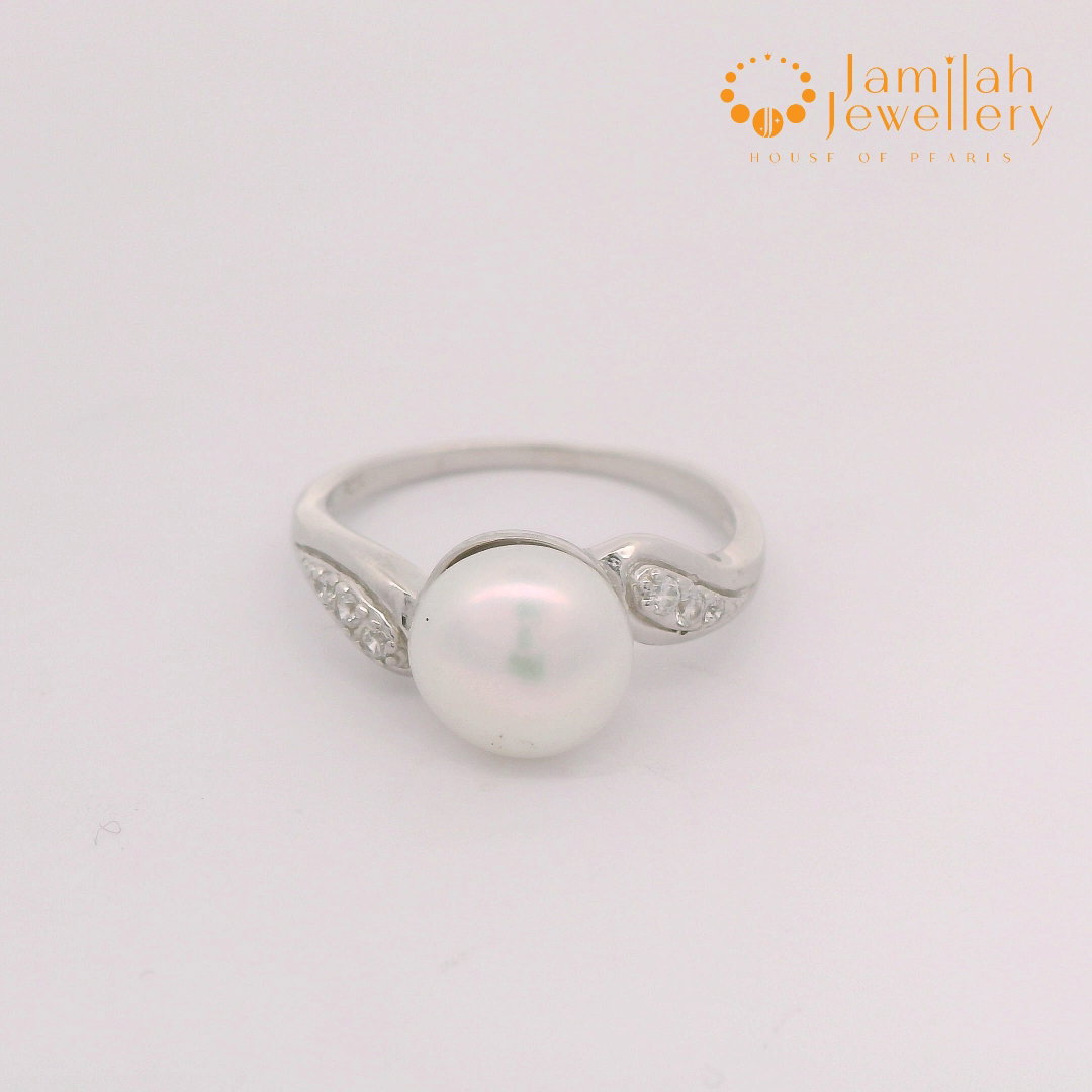 Silver 925 Genuine Pearl Ring