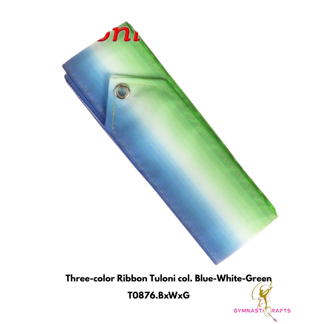 TULONI | Three-color Ribbon Tuloni col. Blue-White-Green-6M_2