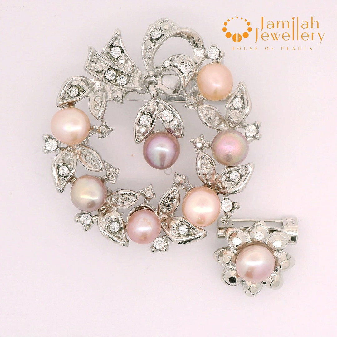 Brooch Multicolor Fresh Water Pearls