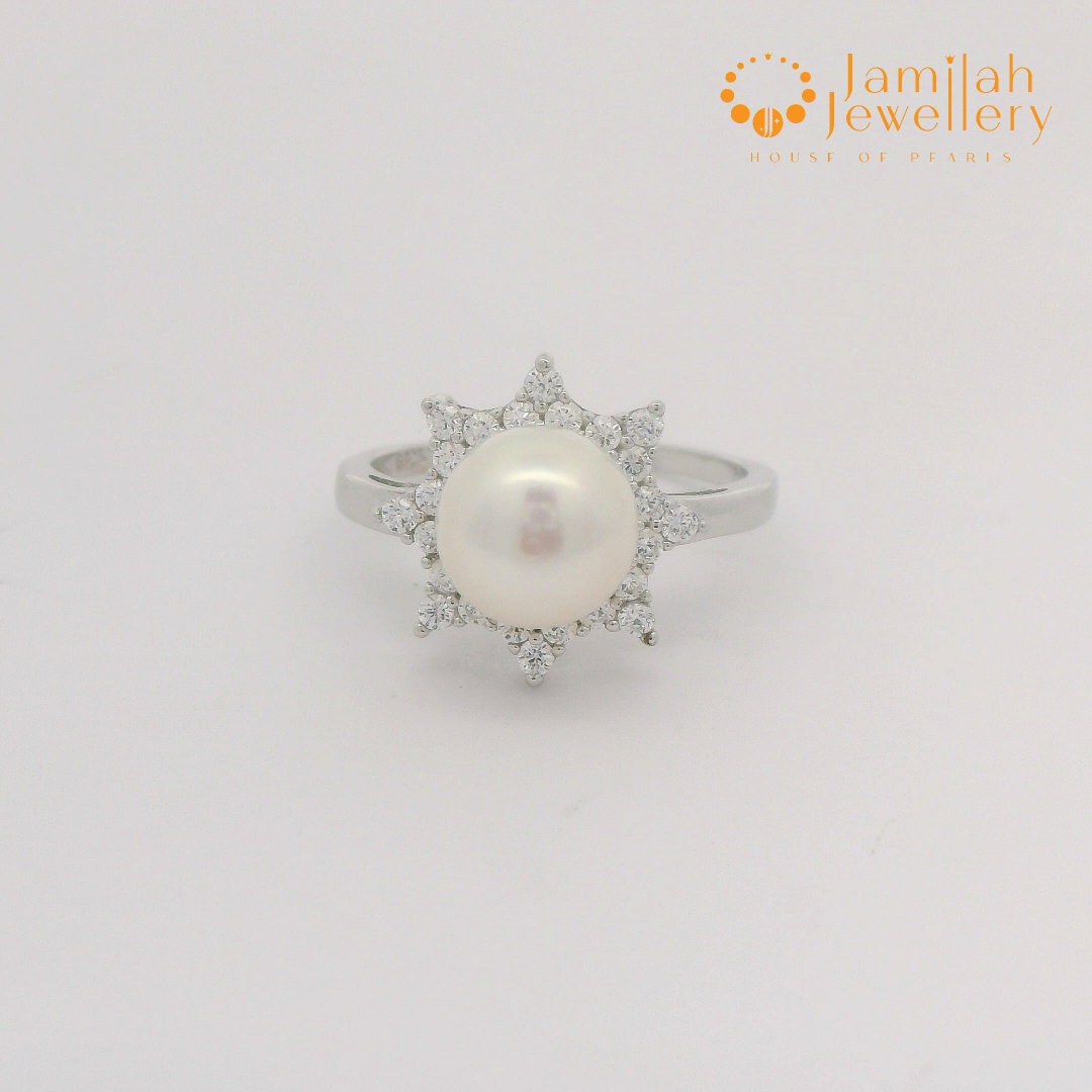 Ring Silver 925 With Genuine Pearl