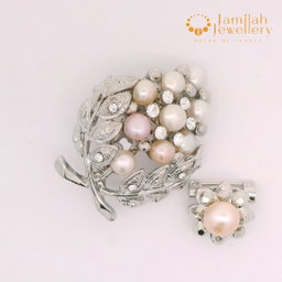 Brooch Multicolor Fresh Water Pearls