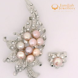 Brooch Multicolor Fresh Water Pearls