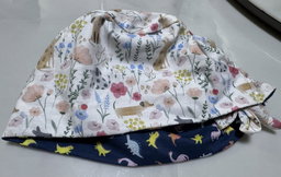 Dinos / puppies reversible scrub cap