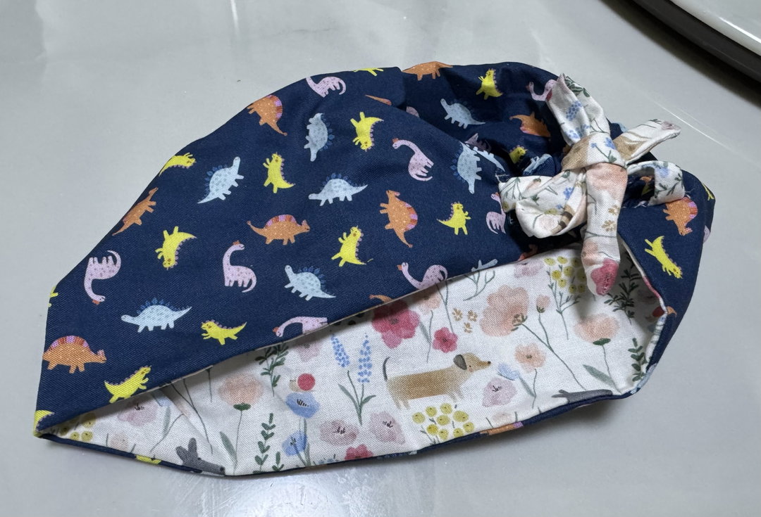 Dinos / puppies reversible scrub cap