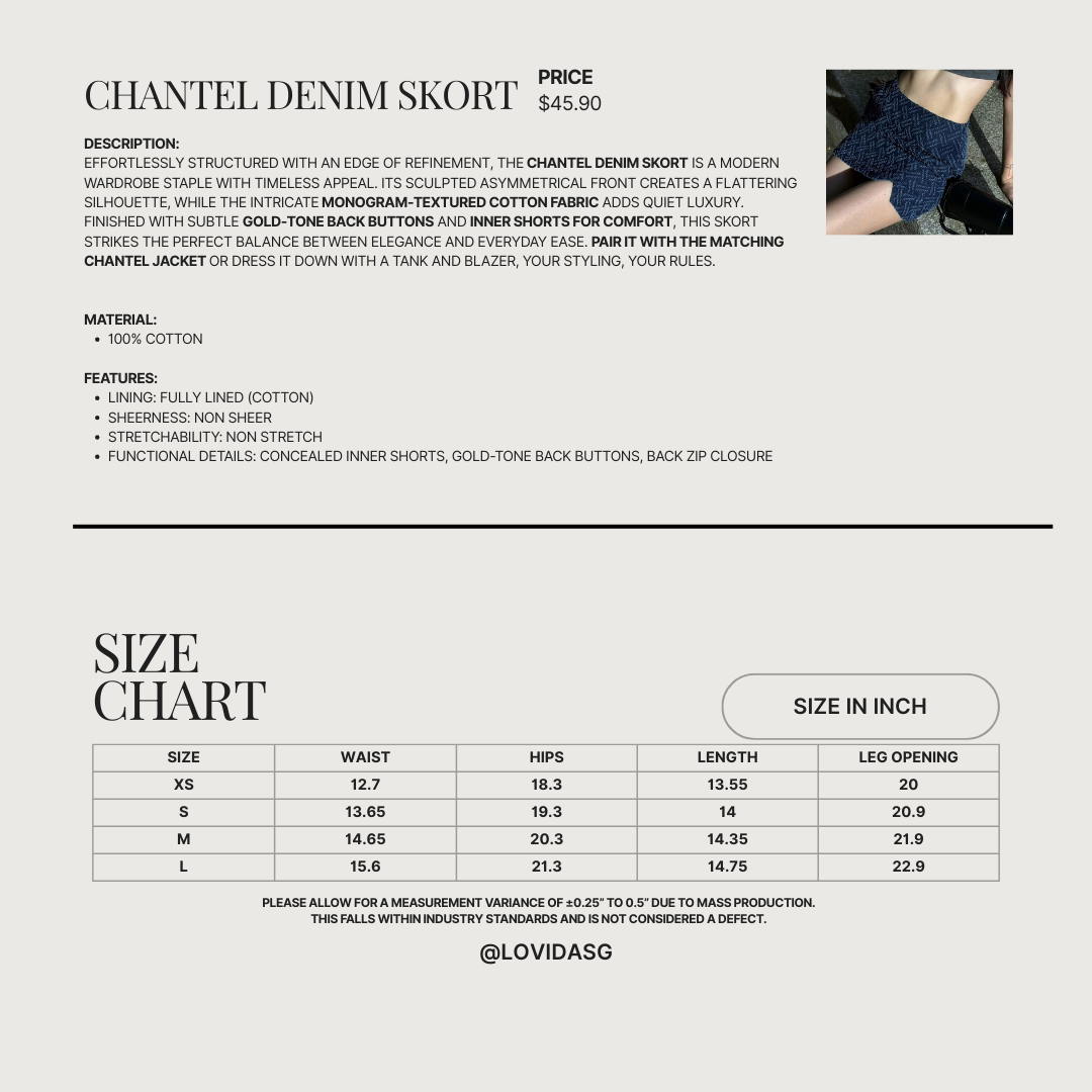 CHANTEL DENIM SKORT _1