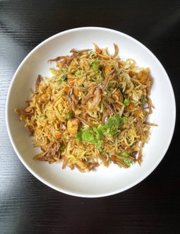 Onion chilli fried rice