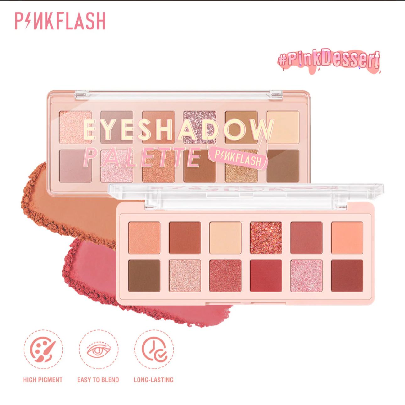 PINK FLASH 12 Pan Eyeshadow Palette بنك فلاش باليت ظلال العيون_0