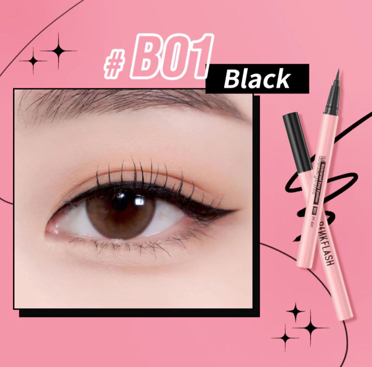 PINK FLASH Liquid Pen Eyeliner بنك فلاش ايلاينر