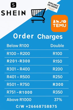 Shein and Temu runner fees by Bishive(Send your cart to 68758875) 