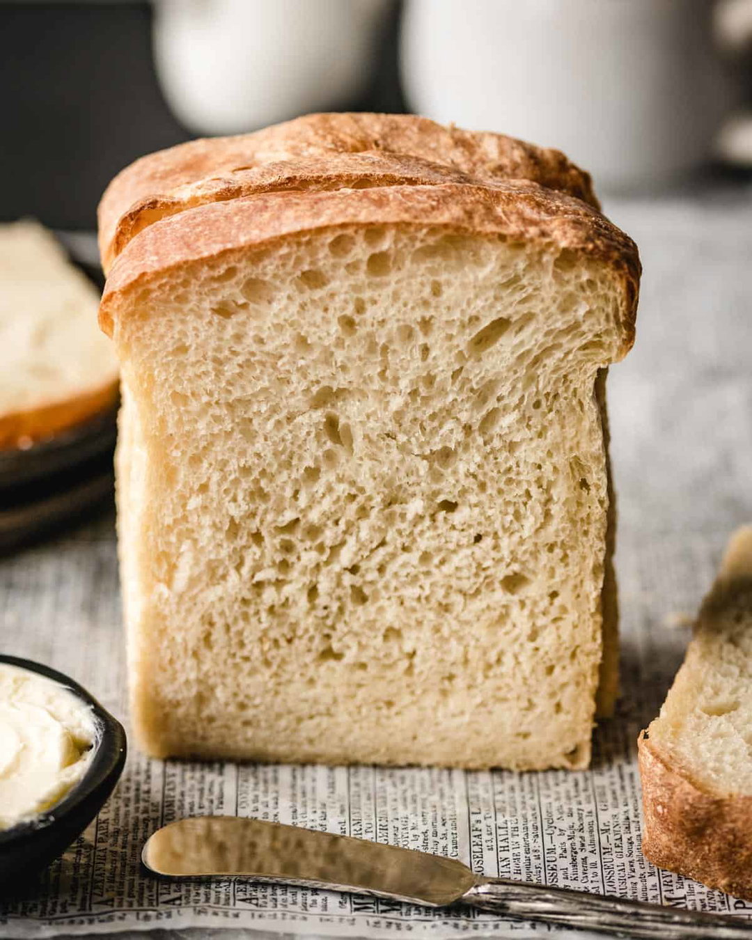 Sourdough English muffin sandwich bread