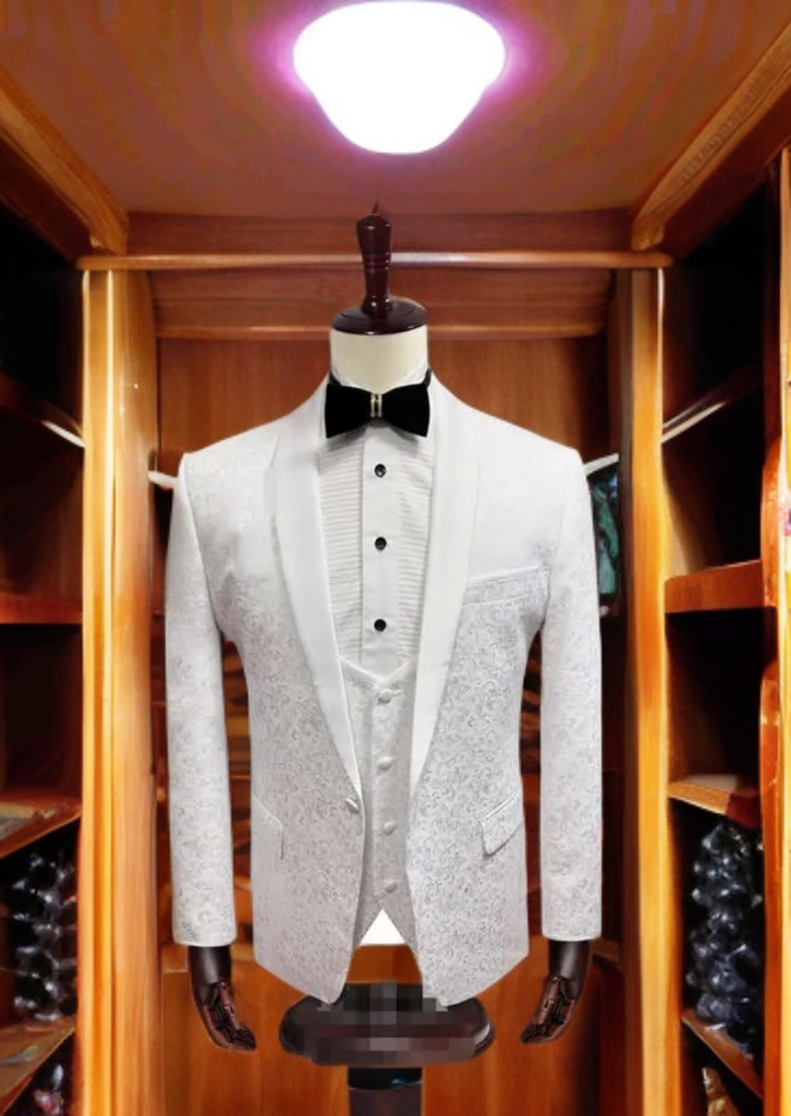 White 3 Piece Tuxedo _0