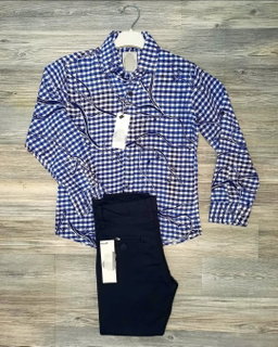 Navy Trousers with Matching Shirt 