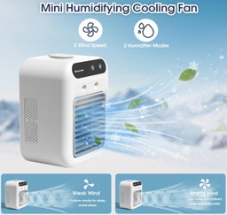 Mini Air Conditioner & Humidifier (Rechargeable) 