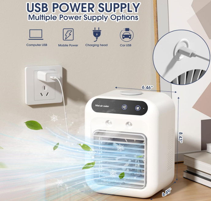 Mini Air Conditioner & Humidifier (Rechargeable) _4